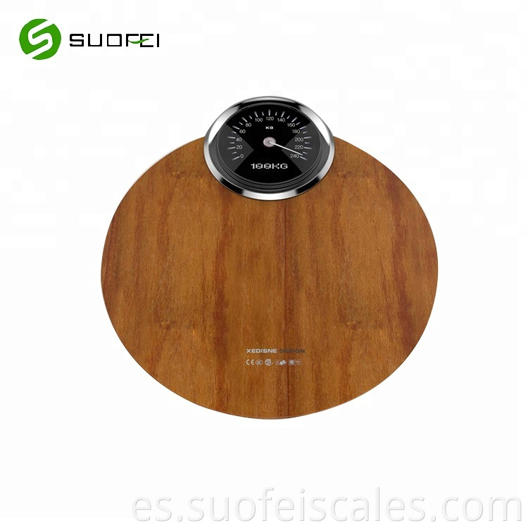 SF180A Venta caliente Bamboo Escala de peso de peso corporal digital de bambú La escala de madera de baño